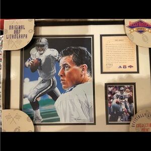 Troy Aikman picture and baseball card
Framed in very good condition